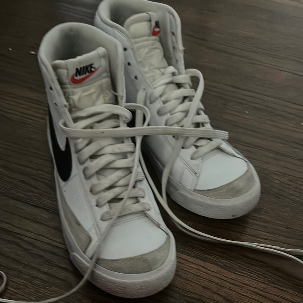 Nike White and Black Blazers